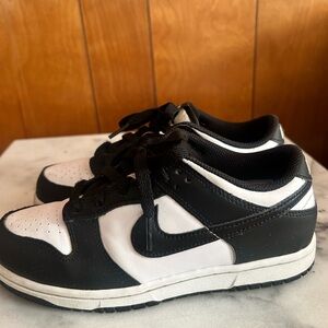 Kids Nike Black and White Panda Dunk Sneakers